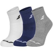 3 PAIRS OF BABOLAT QUARTER SOCKS