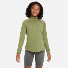 JUNIOR GIRLS NIKE DRI-FIT TOP RUN LONG SLEEVE 1/2 ZIP T-SHIRT