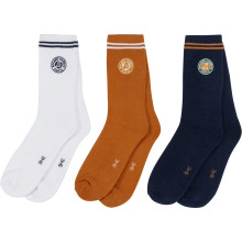 3 PAIRS OF ROLAND GARROS SPORT SOCKS