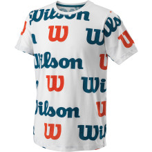 JUNIOR BOYS WILSON ALL OVER LOGO TECH T-SHIRT 