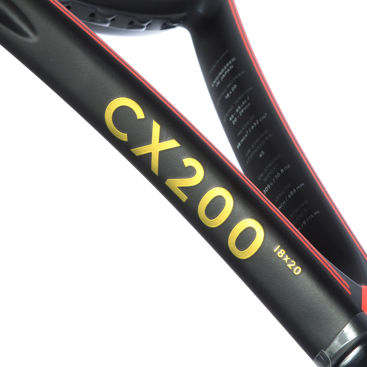 CX200 BLACK 18×20 ダンロップ CX 200 18x20 ブラック | テニスラケット | 製品情報