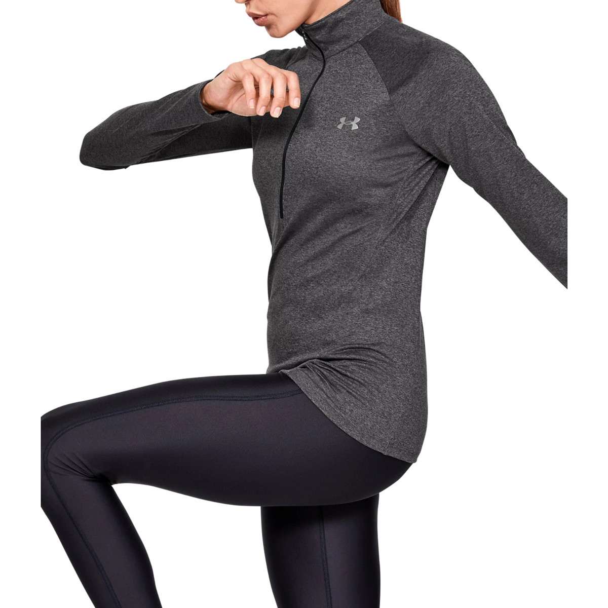 WOMEN'S UNDER ARMOR TECH 1/2 ZIP LONG SLEEVE T-SHIRT - UNDER