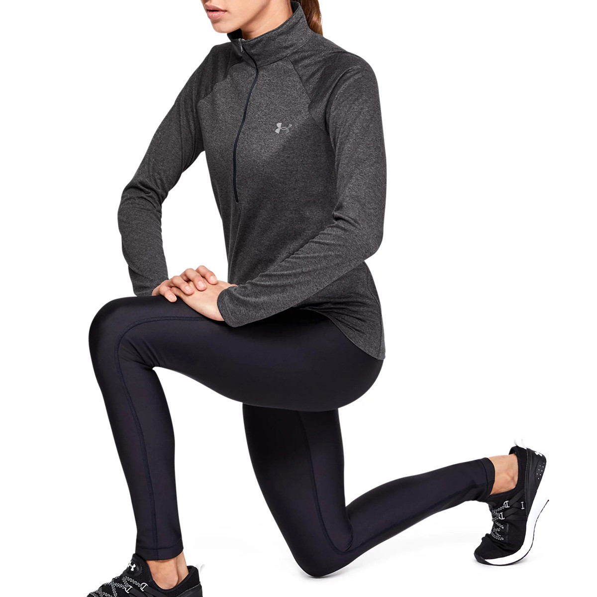 WOMEN'S UNDER ARMOR TECH 1/2 ZIP LONG SLEEVE T-SHIRT - UNDER ARMOUR -  Women's - Clothing