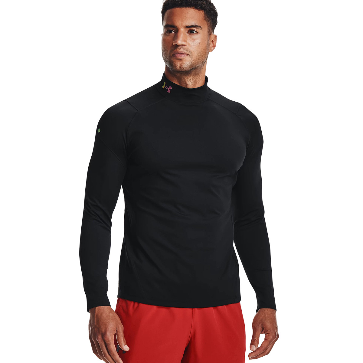 UNDER ARMOUR COLD GEAR RUSH MOCK T-SHIRT - UNDER ARMOUR - Men's - Clothing
