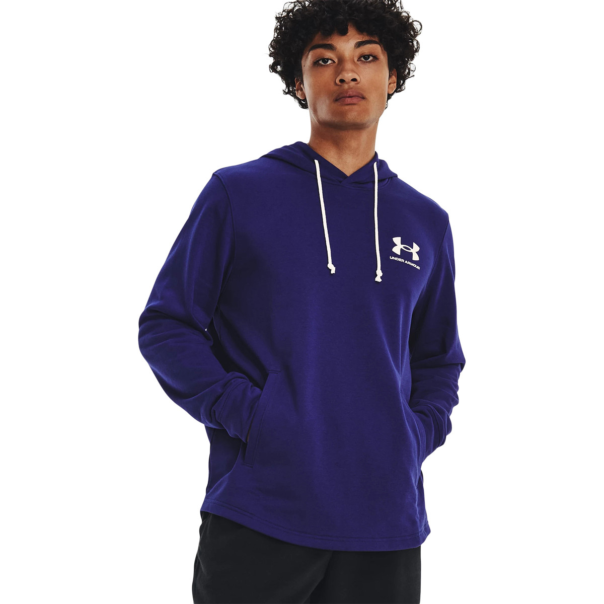 Under armour men's freedom top tech terry fabric hoodie