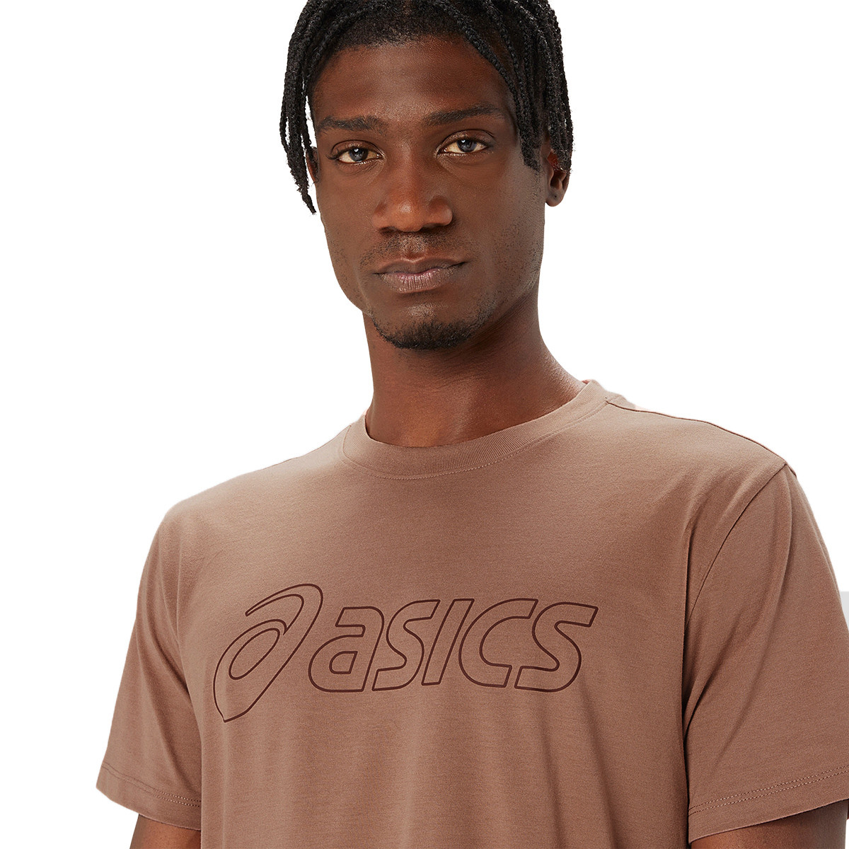 Asics t shirt marron discount