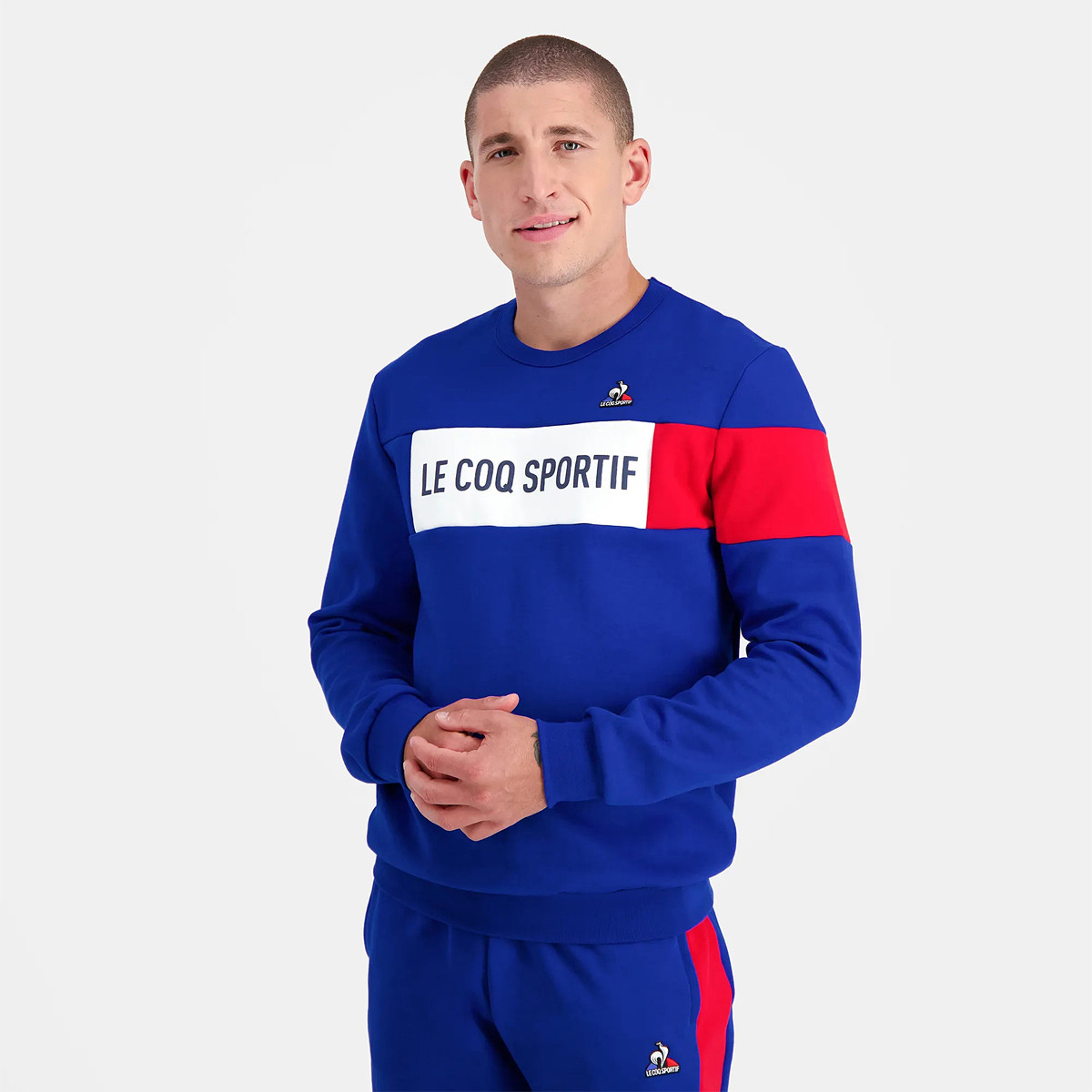 LE COQ SPORTIF UNISEX TRICOLORE SWEATER LE COQ SPORTIF Women s Clothing Tennispro