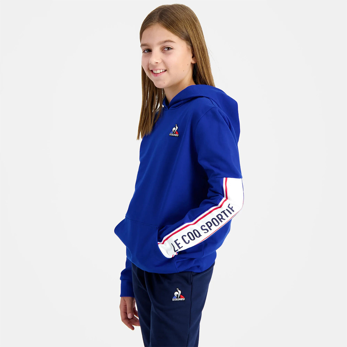 JUNIOR LE COQ SPORTIF TRICOLORE N1 HOODIE LE COQ SPORTIF Juniors Clothing Tennispro