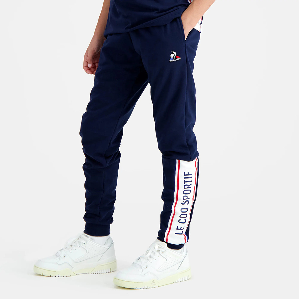 JUNIOR LE COQ SPORTIF TRICOLORE SLIM N 1 PANTS LE COQ SPORTIF Juniors Clothing Tennispro