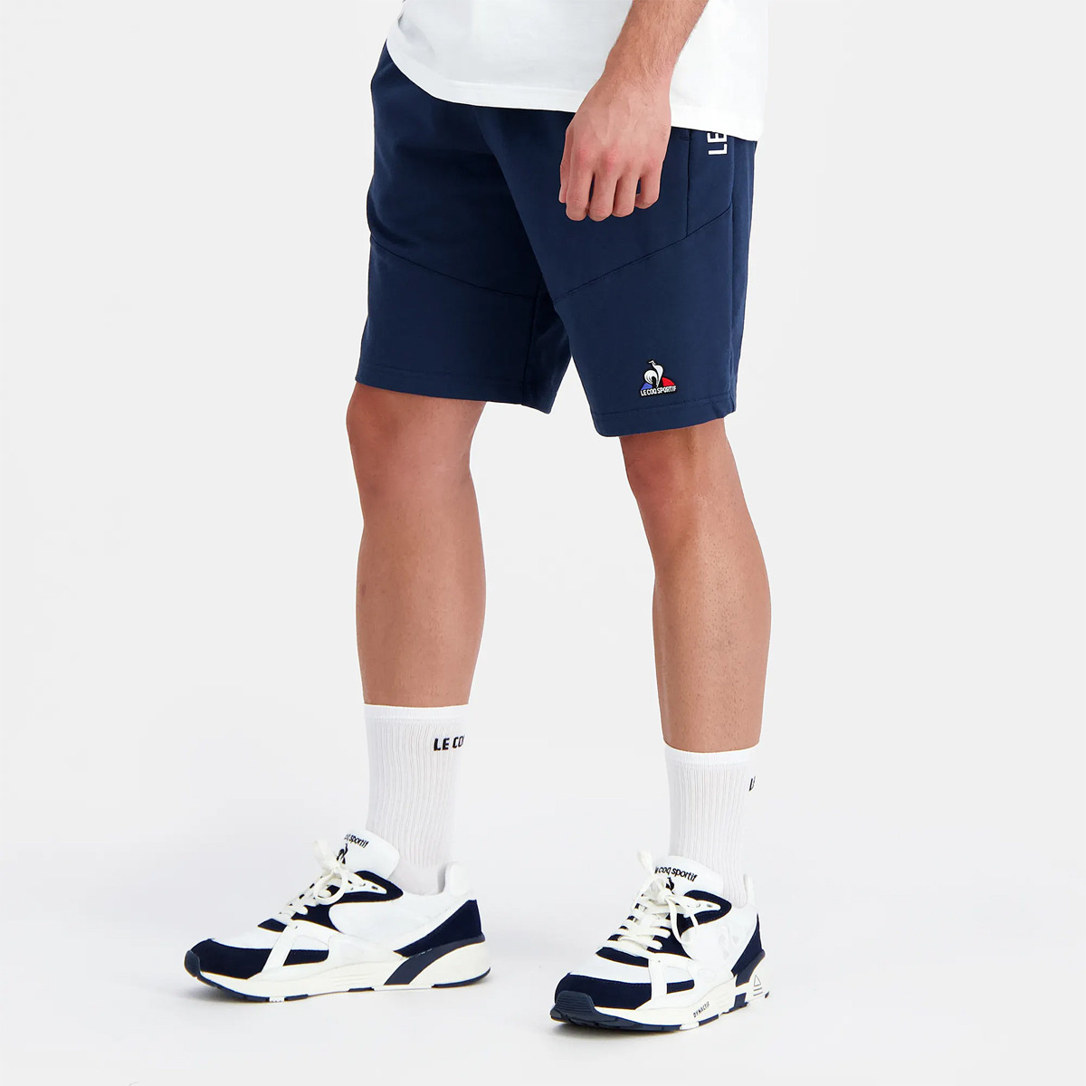 Short le coq sportif bleu hotsell