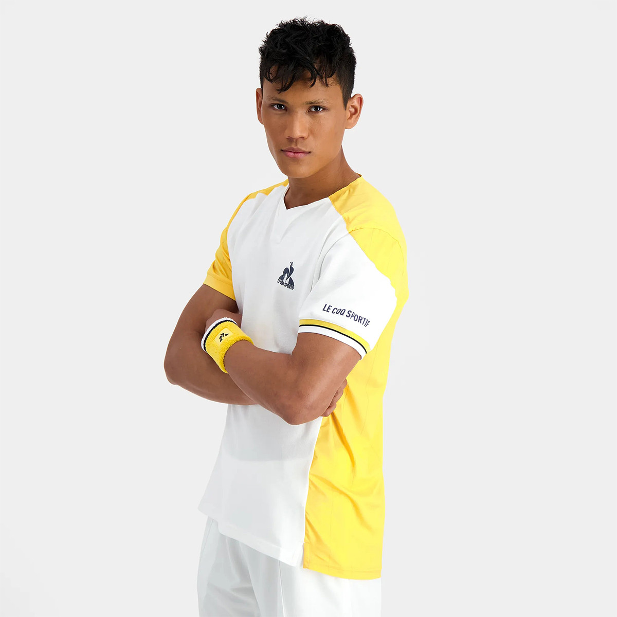 Le coq sportif t shirt yellow online