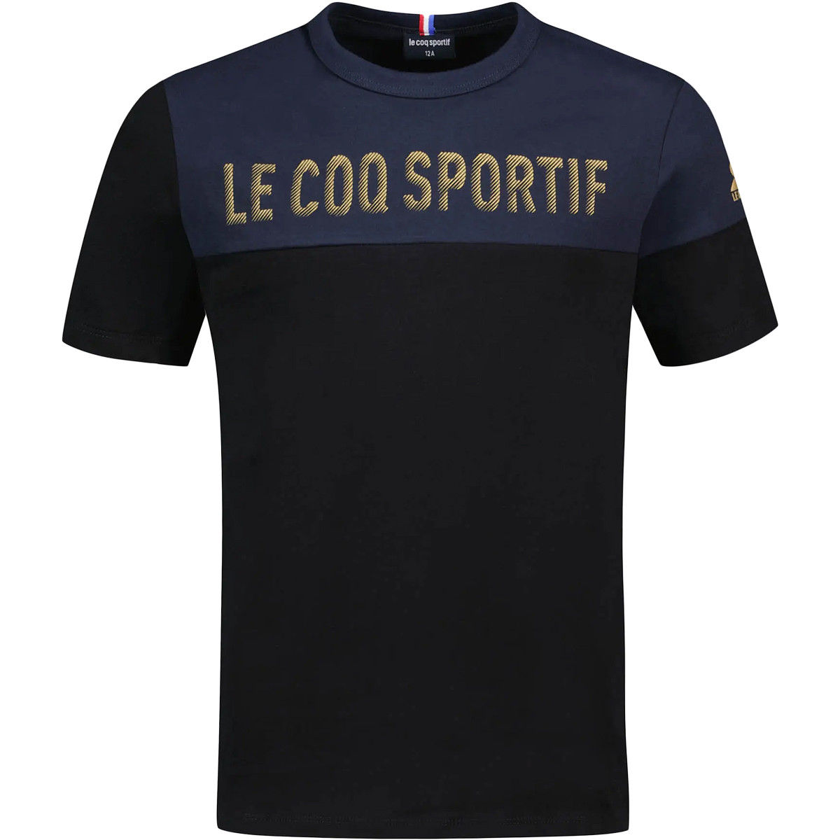 T shirt le coq sportif tricolore noir sale