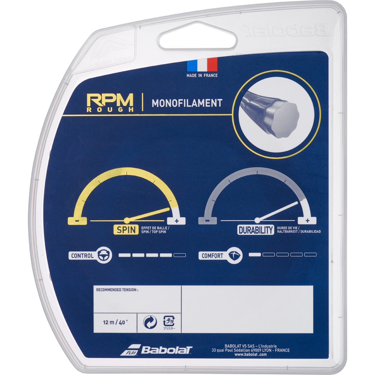 3 Sets Babolat RPM Blast 17g Tennis String for sale online 