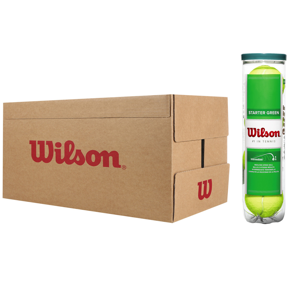 CASE OF 18 CANS OF 4 WILSON STARTER PLAY BALLS