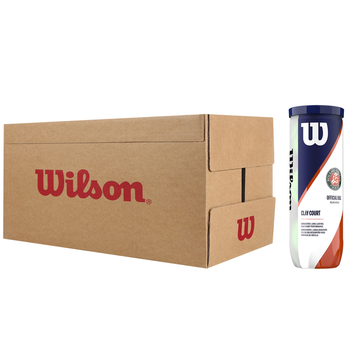 CASE OF 24 CANS OF 3 WILSON ROLAND GARROS OFFICIAL CLAY BALLS