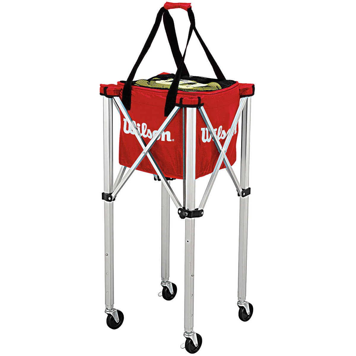 WILSON 150 TENNIS BALL BASKET WITH WHEELS