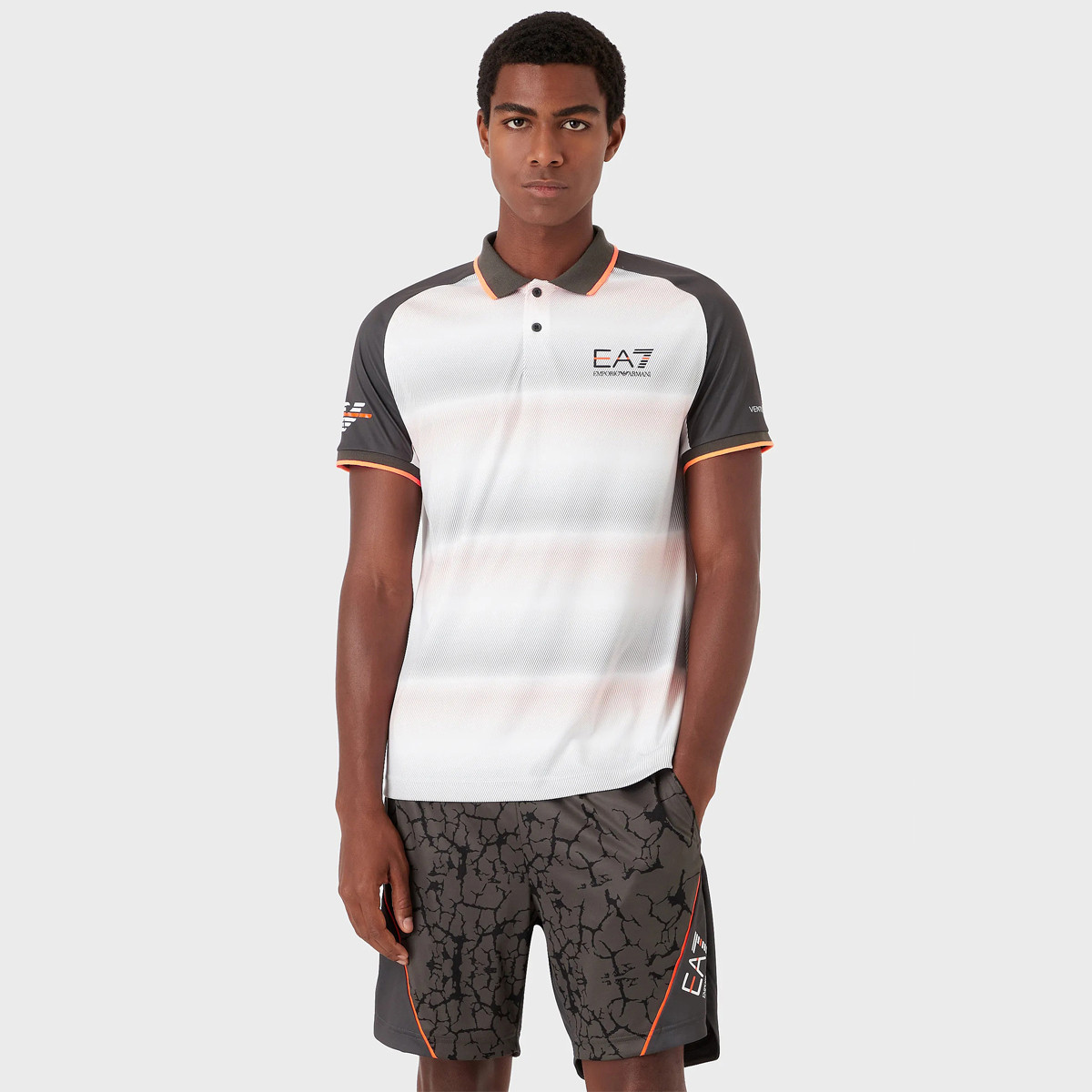 Polo ea7 blanc new arrivals