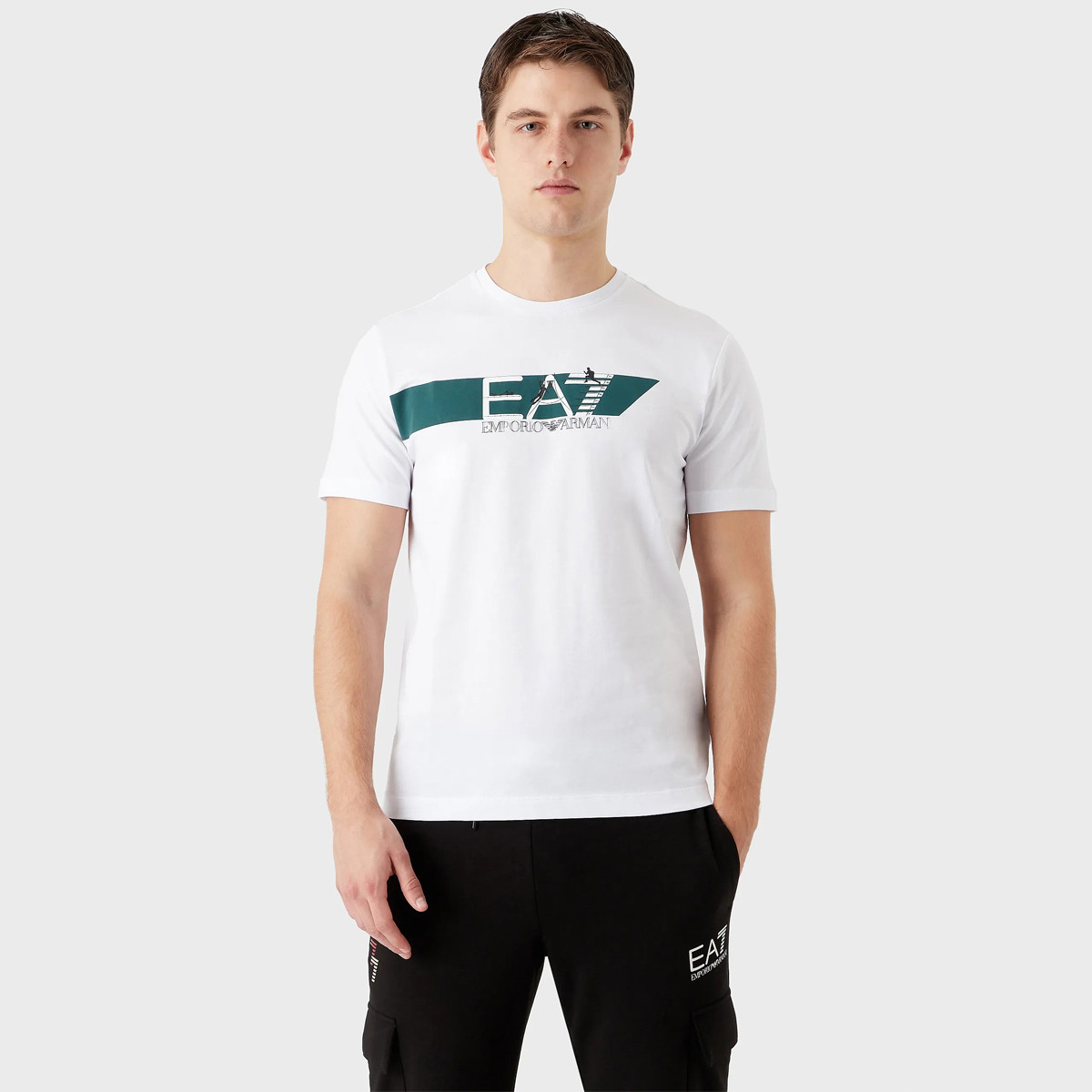 T-shirt ea7 blanc deals