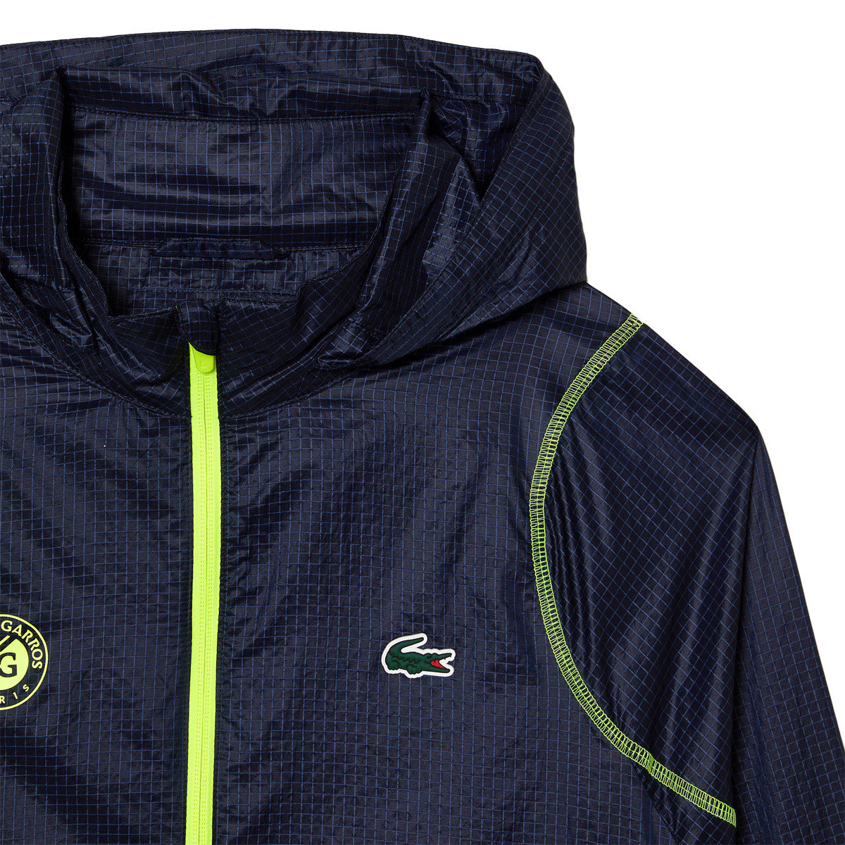 LACOSTE ROLAND GARROS FULL ZIP MEDVEDEV HOODED JACKET LACOSTE Men s Clothing Tennispro