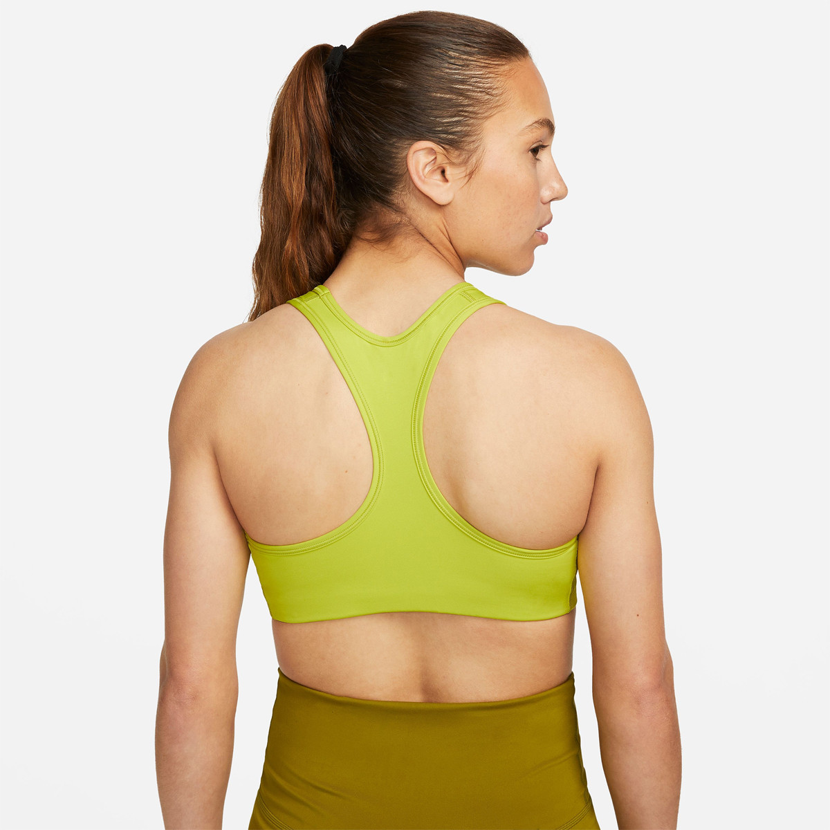 Nike swoosh bra yellow clearance