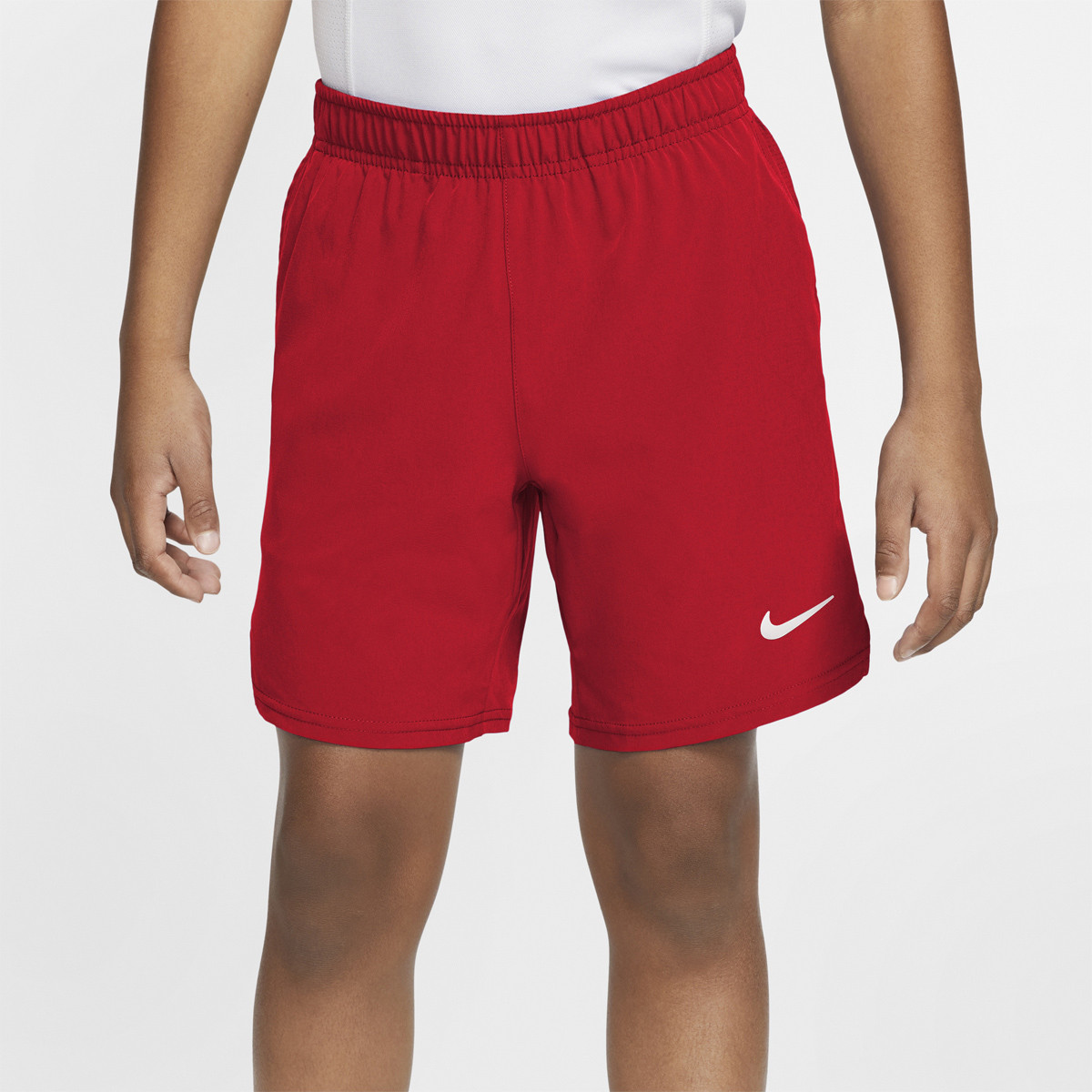 Boys red nike shorts discount