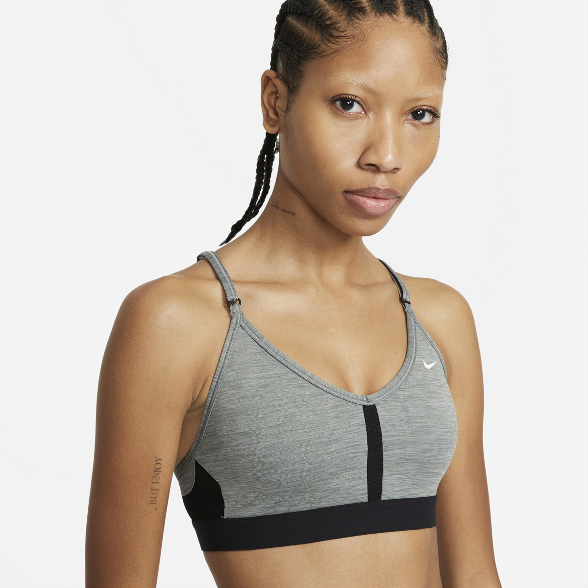 Nike indy sports bra grey store