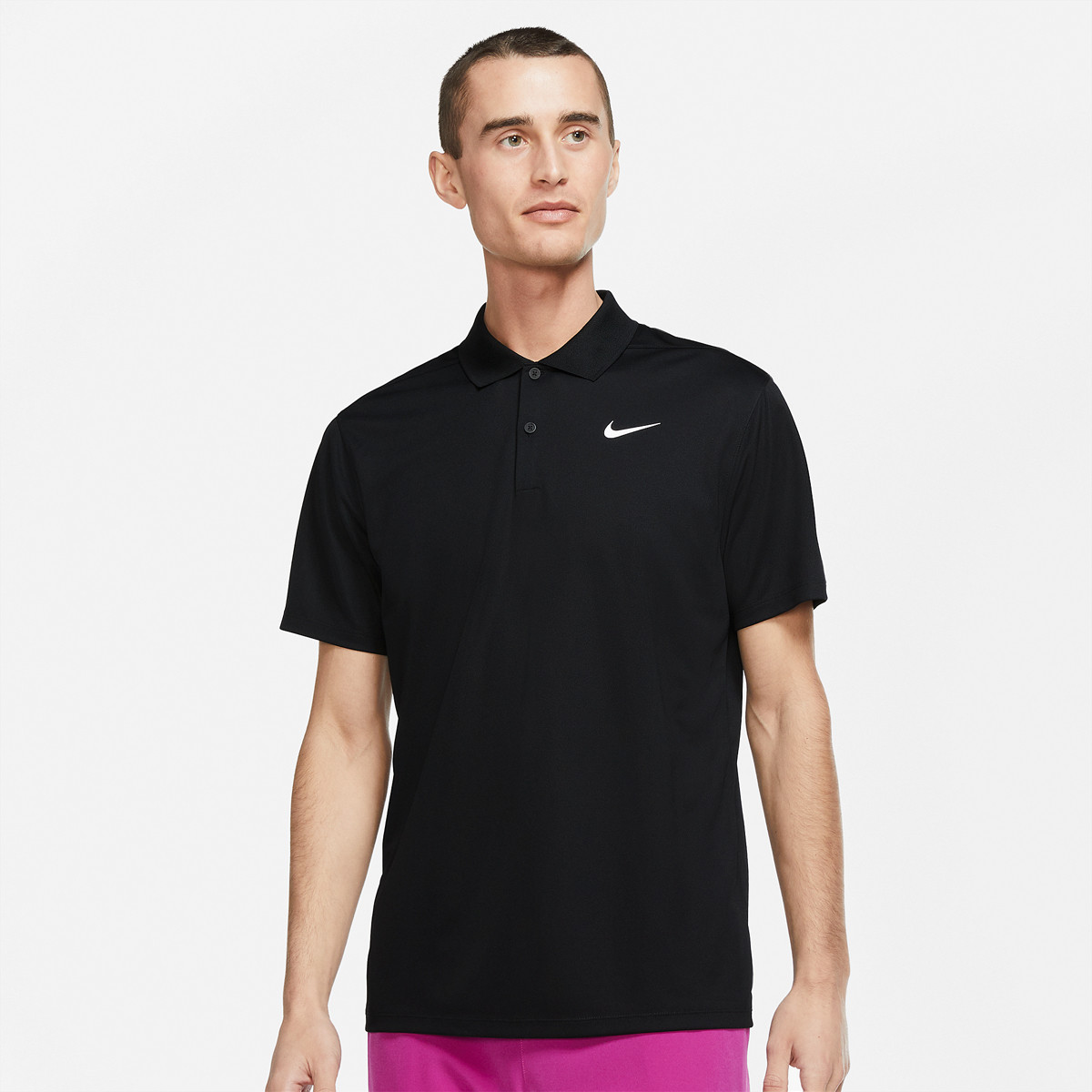 Black nike best sale dri fit polo