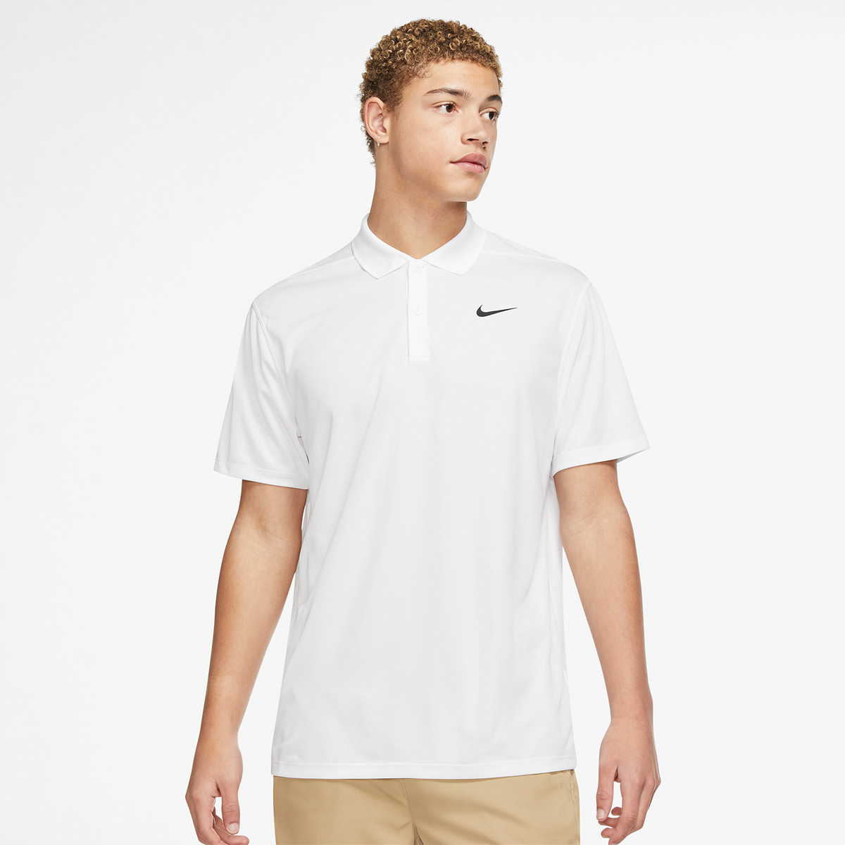 Polo nike blanc discount