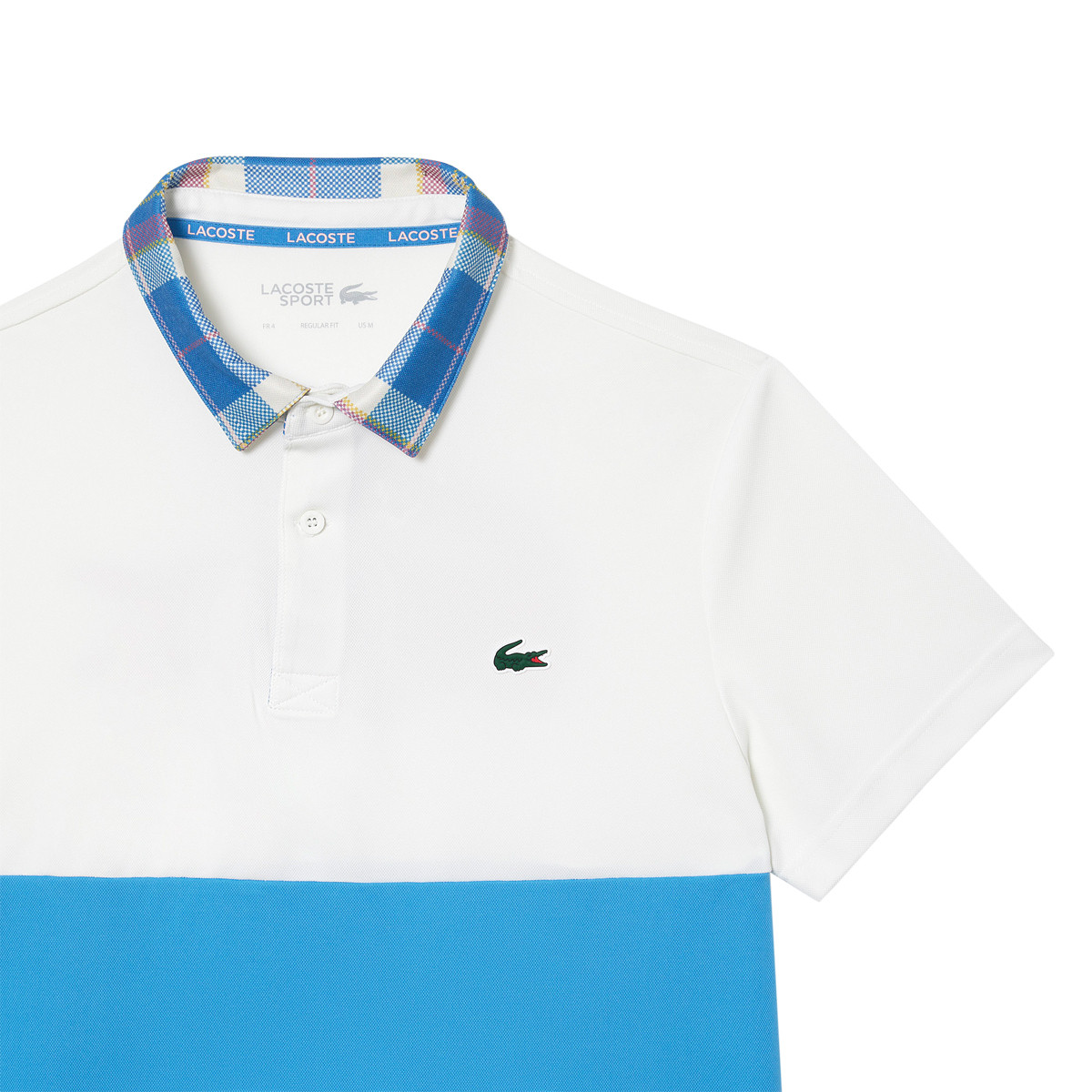 Polo lacoste logo sales blanc