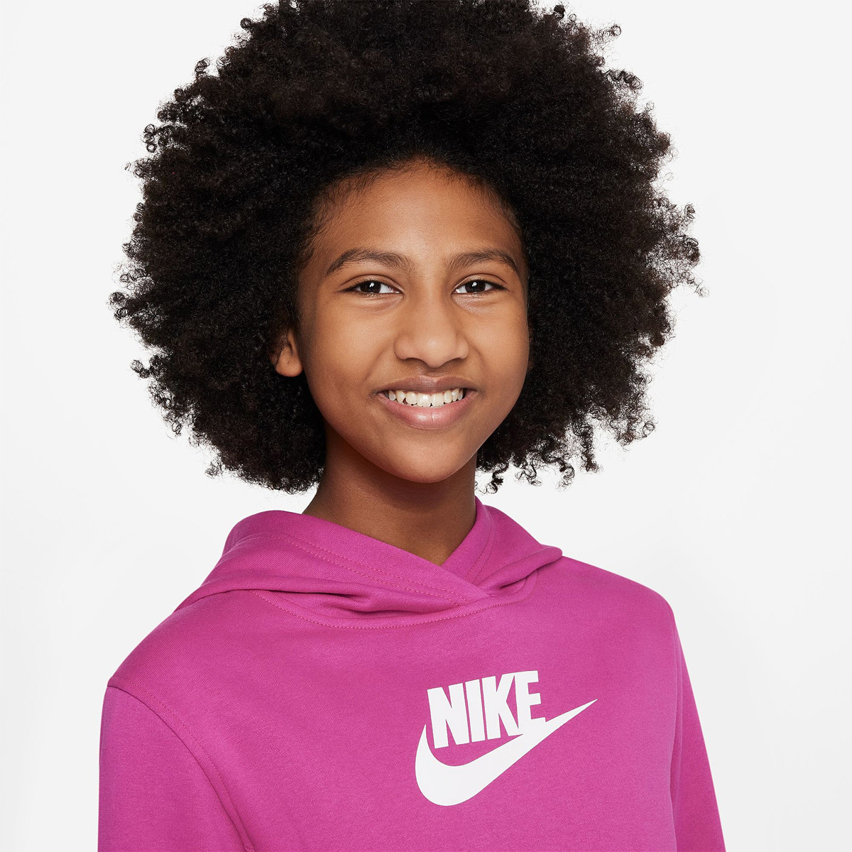 NIKE JUNIOR GIRLS CLUB FLEECE HOODED CROP TOP SWEATSHIRT NIKE Juniors Clothing Tennispro