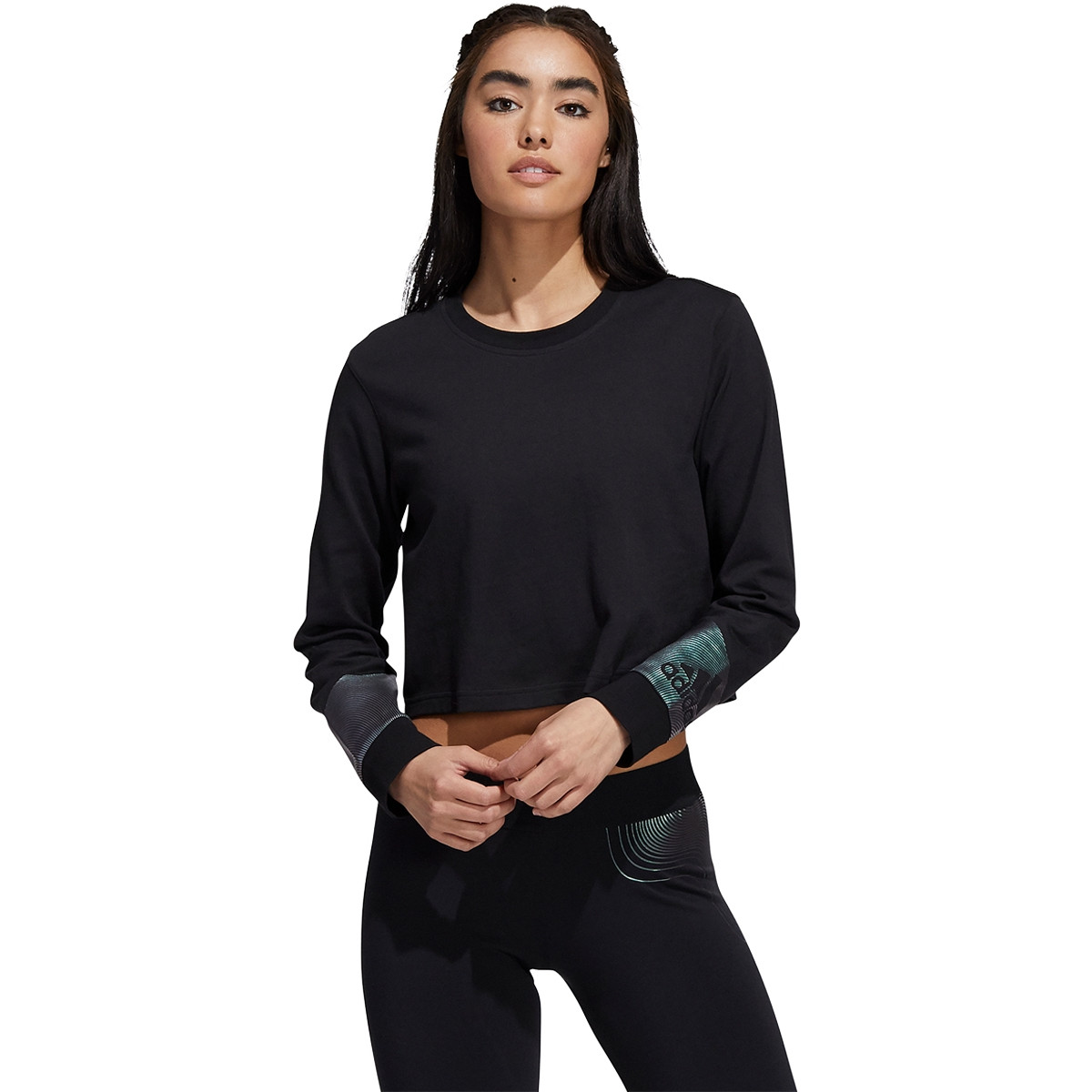 ADIDAS HLDY GRAPHIC CROP TOP WOMEN S CLOTHING ON SALE BIG