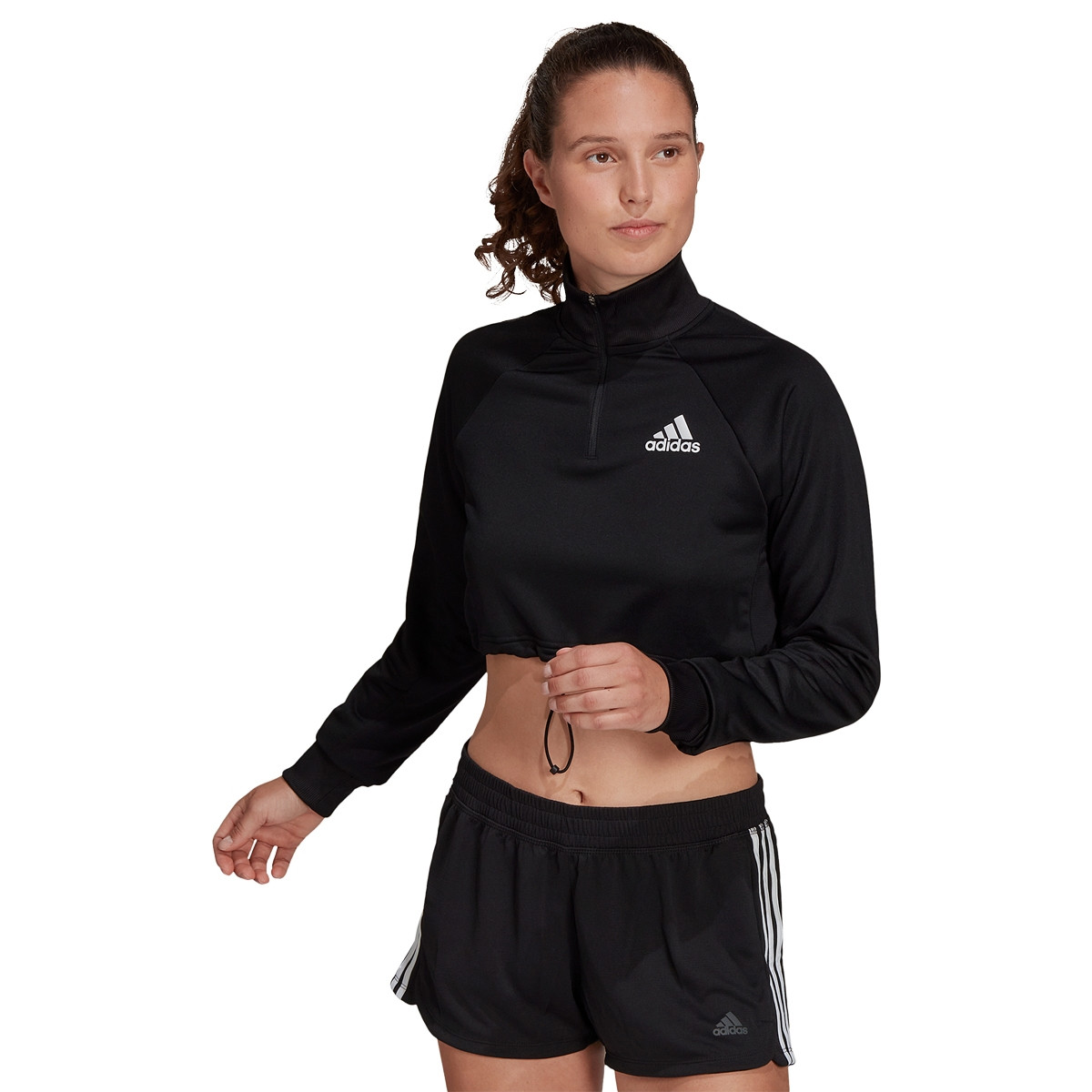 Adidas crop best sale top jacket
