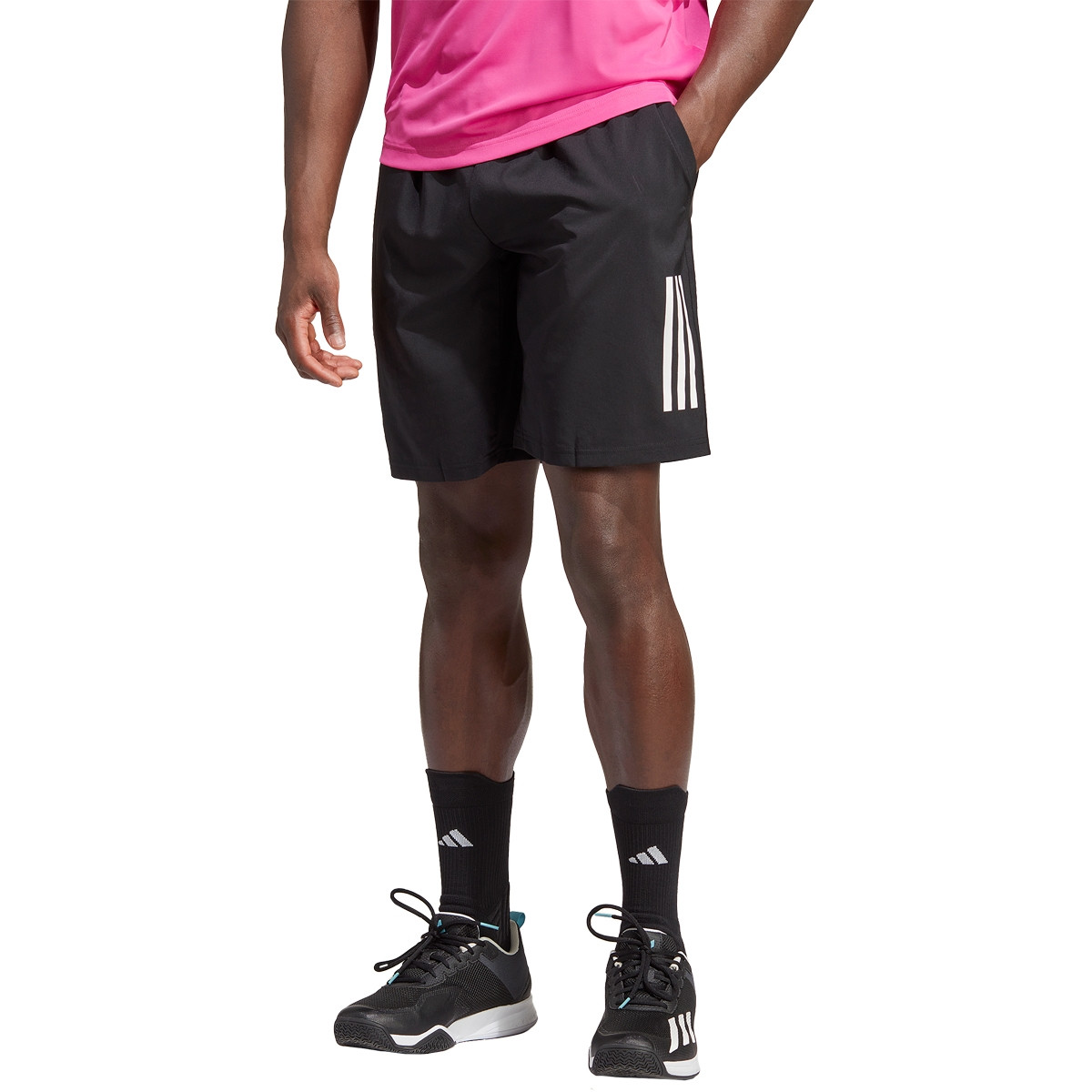 ADIDAS CLUB 9IN 3 STRIPES SHORTS ADIDAS Men s Clothing Tennispro