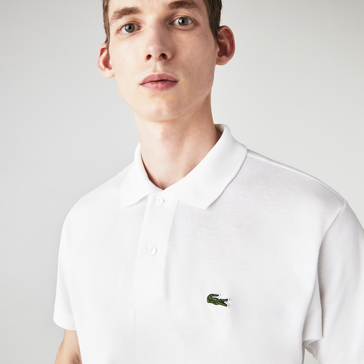 Polo sales blanco lacoste