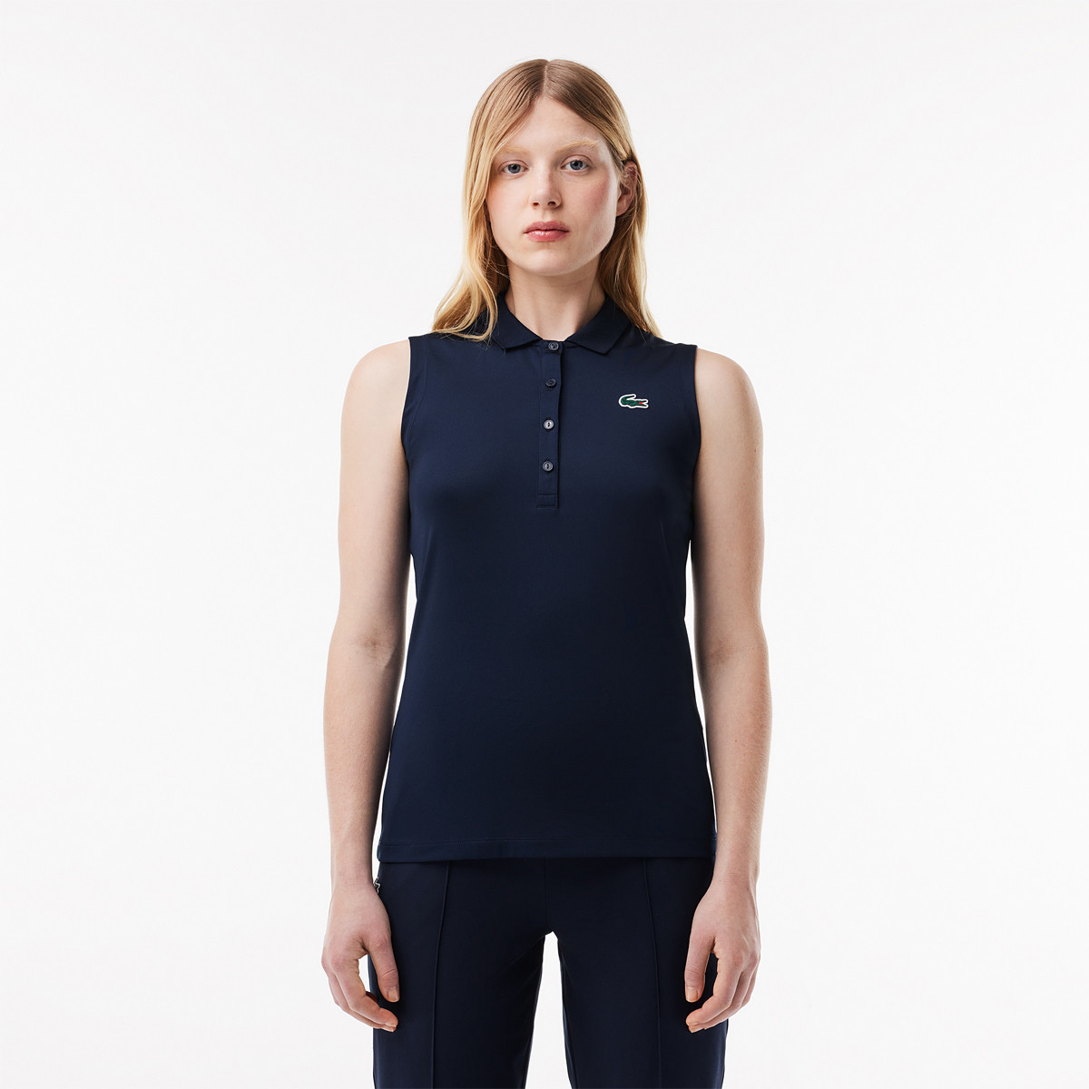 Lacoste sleeveless polo cheap