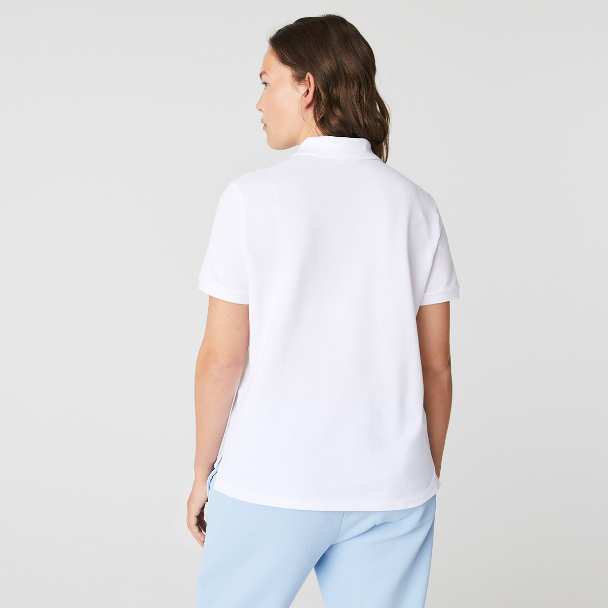 Polo lacoste logo blanc cheap