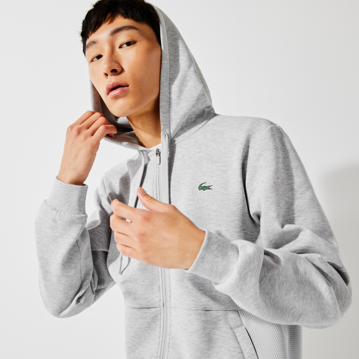 hoodie lacoste gris