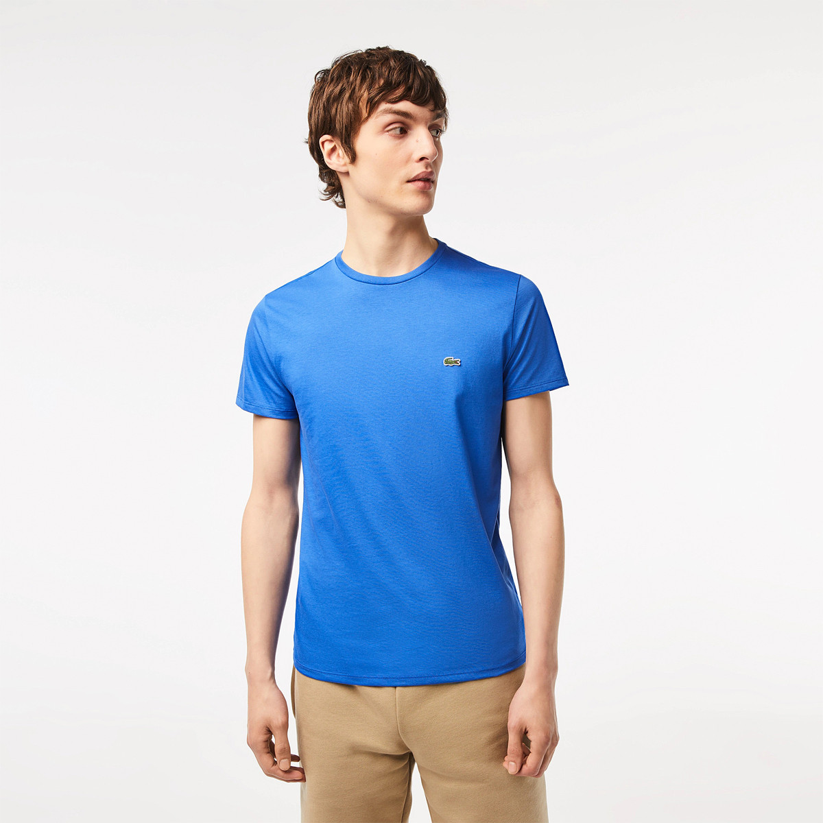 Tee shirt lacoste bleu discount