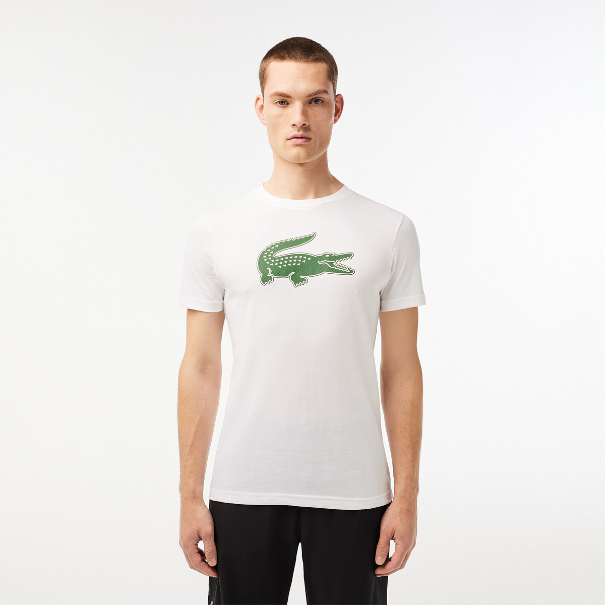 White lacoste shirt on sale