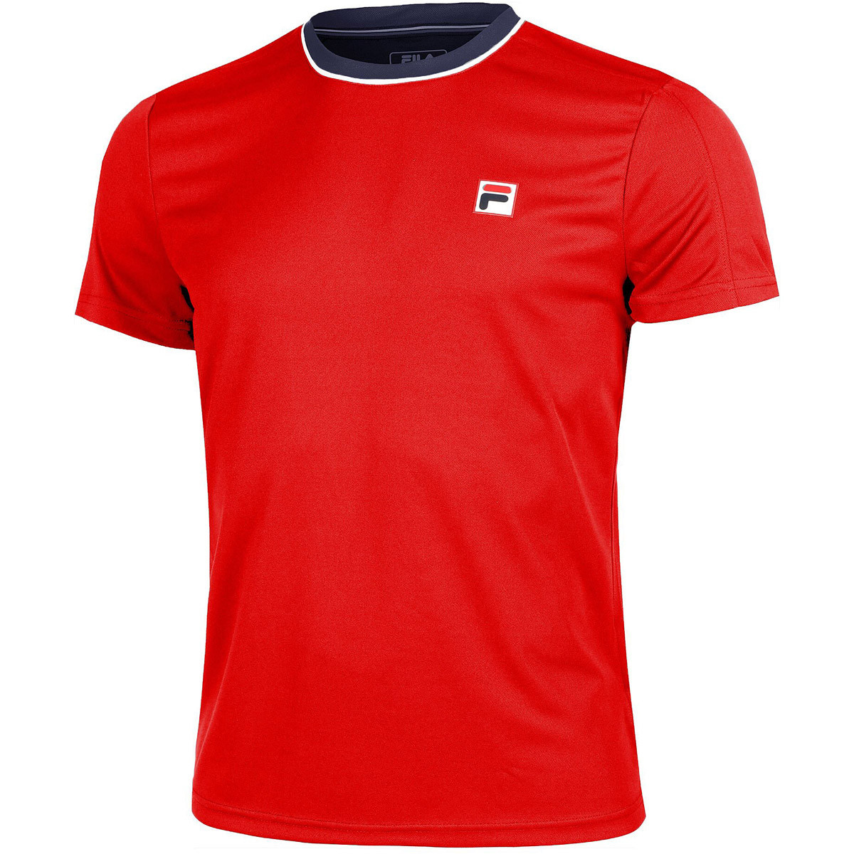 Red and shop green fila shirt