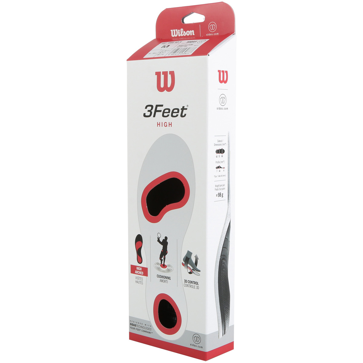 SIDAS 3FEET TENNIS HIGH STD INSOLES